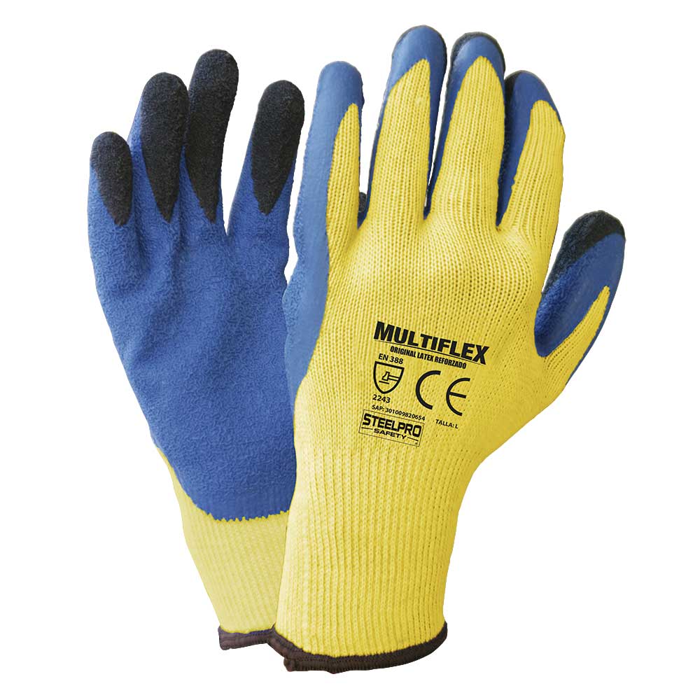 Guante Multiflex Original Latex Reforzado Steelpro Talla M