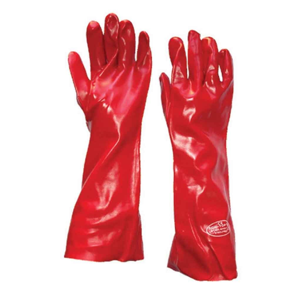 Guante Pvc 18 -45 Cm Rojo Steelpro